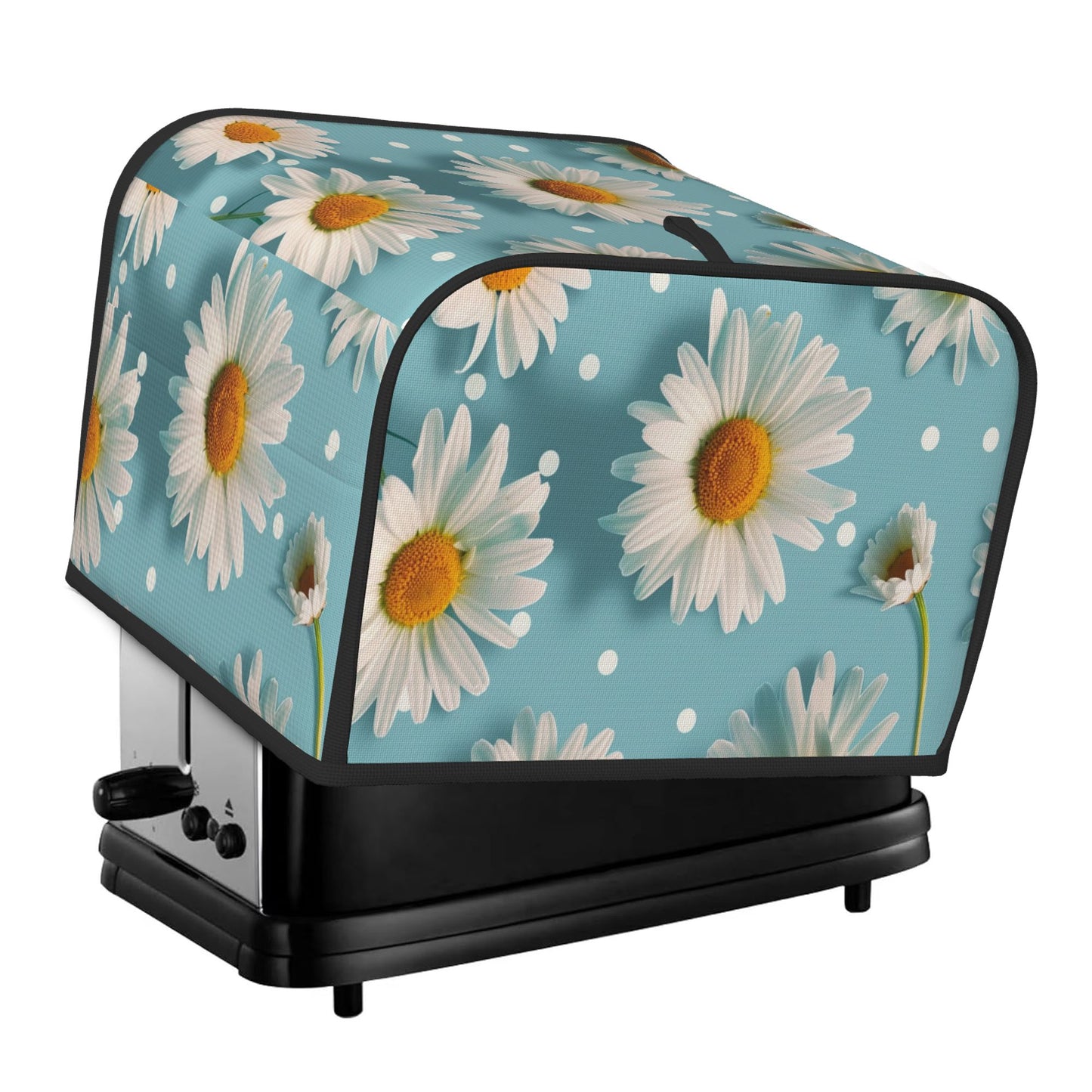 Floral Daisy Toaster Cover for 4-Slice Toaster – Dustproof, Waterproof Oxford Fabric Appliance Cover, Fresh Botanical Style for Kitchen