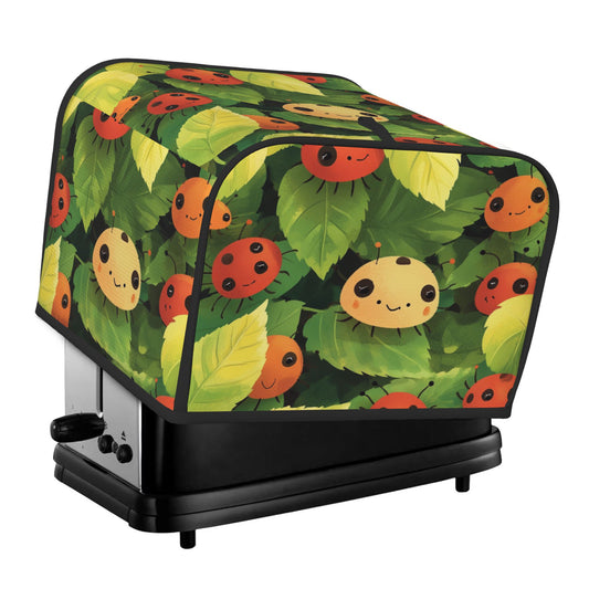 Cute Ladybug Leaf Toaster Cover – Dustproof Cover for 4-Slice Toasters, Anti-Bug Pet-Proof Appliance Protector